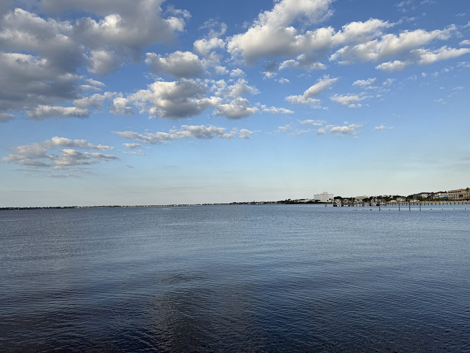 St Lucie River from Stuart Riverwalk in Stuart Florida